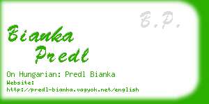 bianka predl business card